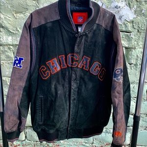 VINTAGE Chicago Bears Varsity Leather Jacket